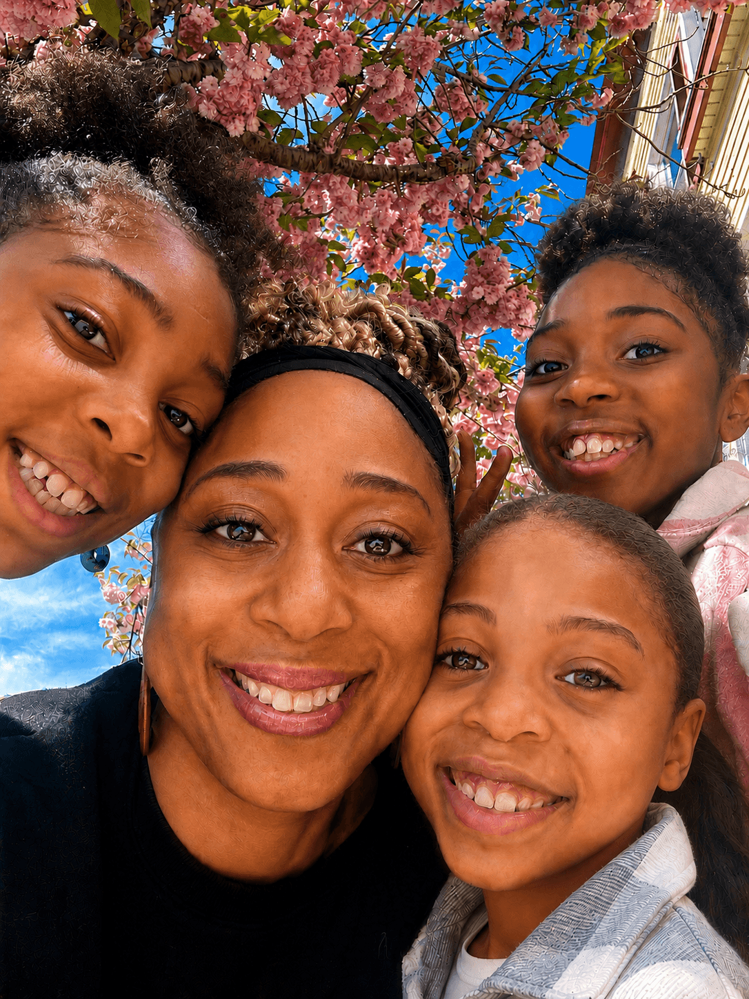 Michelle Phipps-Allen, founder of Allen Girls Adventures, with her three daughters